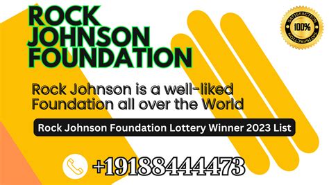 Rock Johnson Foundation Lottery Winner 2023 List – Rock .